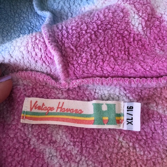 Vintage Havana tie dye zip up hoodie. Size XL kids - Picture 2 of 2